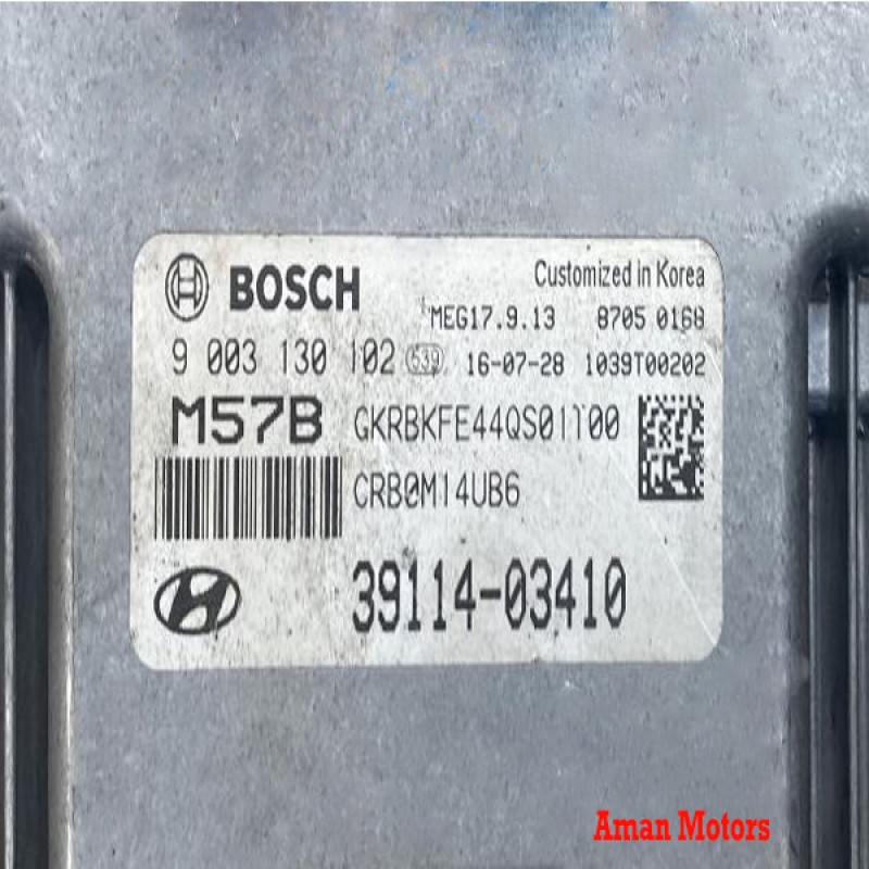 39114-03410 M57B HYUNDAI ECU BOSCH MEG17.9.13 ACCENT CVT used in korea