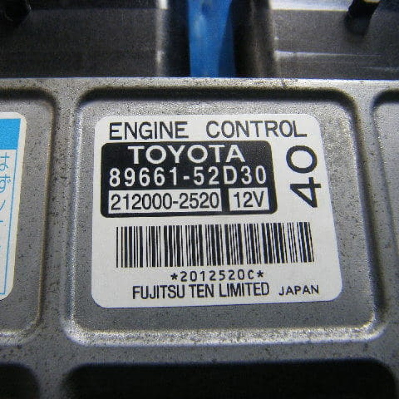 Engine Control Unit TOYOTA Ractis 2006 DBA-NCP100 89661-52D30