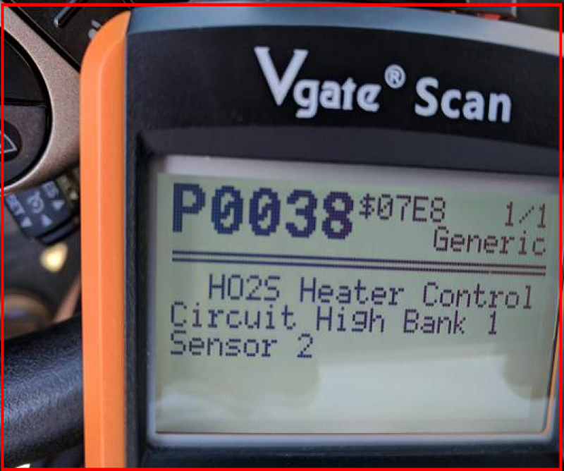 p0038 Code ho2s Heated Oxygen Sensor Heater Control heater control circuit high (bank 1 sensor 2)