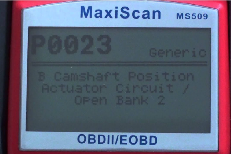 Toyota trouble code p0023 b camshaft position actuator circuit (bank 2)