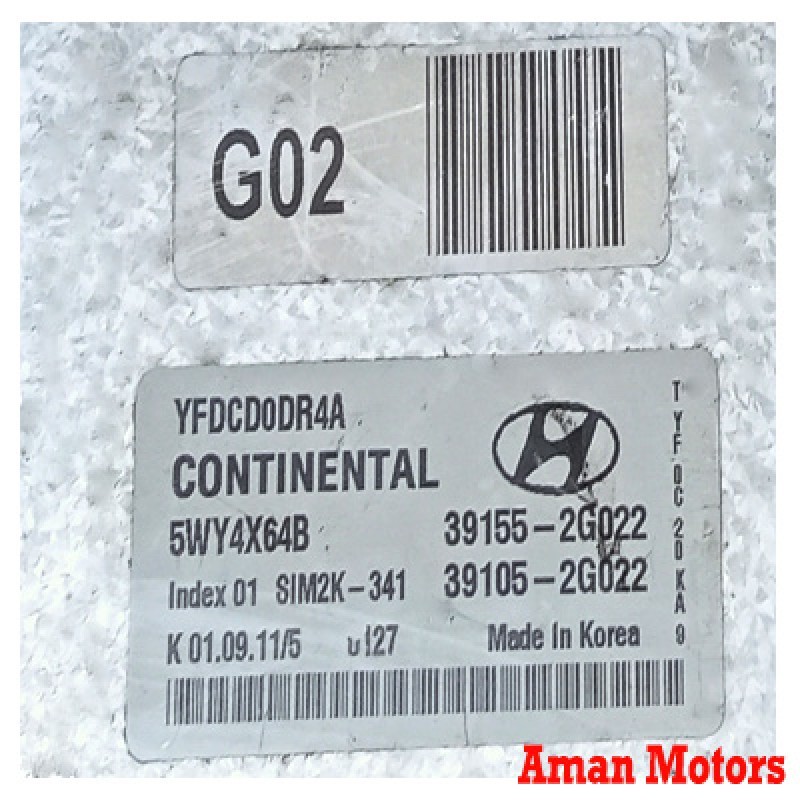 39155 - 2G022 HYUNDAI YF SONATA Engine Control Unit ECM ECU 5WY4X64B G02  39155 - 2G022 Korea