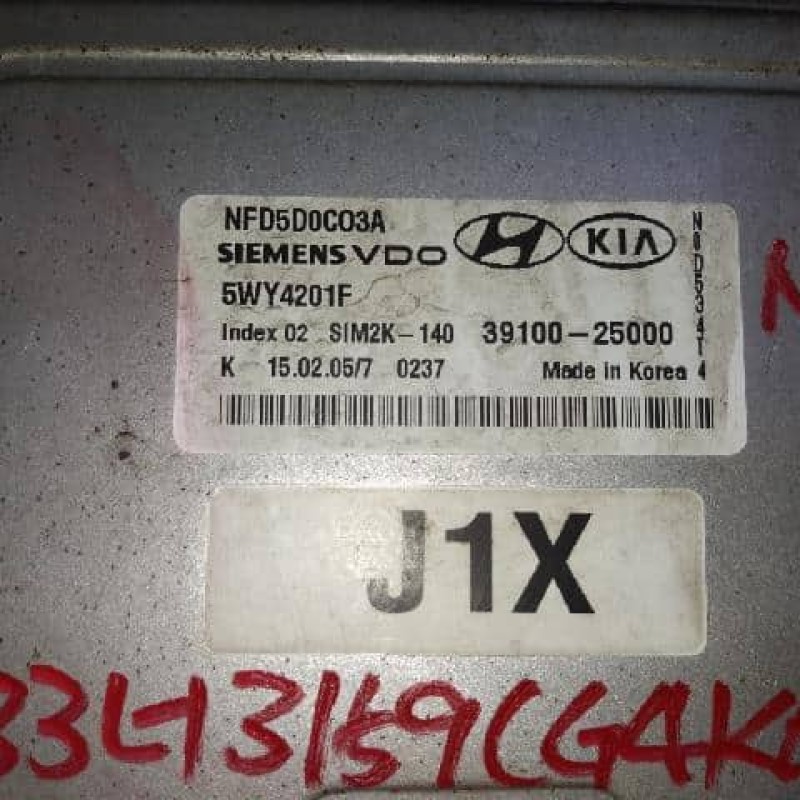 Engine Control Unit / ECU HYUNDAI NF Sonata 2005 (39100-25000) J1X