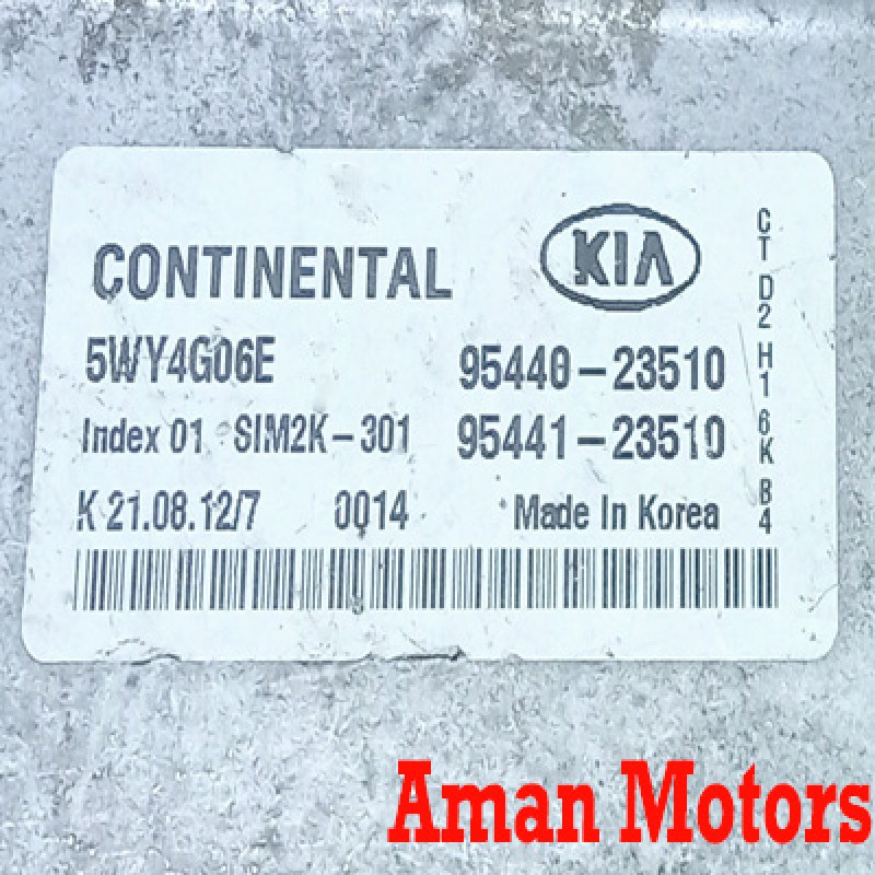 95440-23510 Transmission Computer KIA Cerato 2011 5WY4G06E K21.08.12/7 0014 95440 23510 Korea