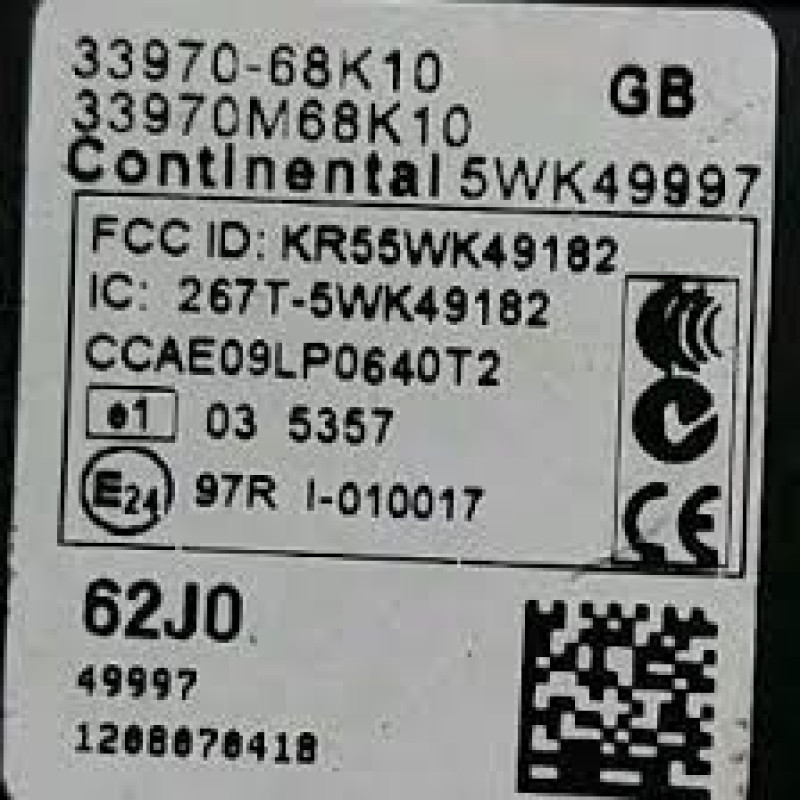 33970-68K10 Immobilizer ID box coil Suzuki Alto  5WK49997