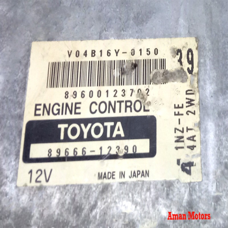 89600123702 Engine Control Unit / ECU TOYOTA Corolla Fielder 2002 1NZ-FE 4 4AT 2WD 39 V04B16Y-0150 89666-123702 Japan