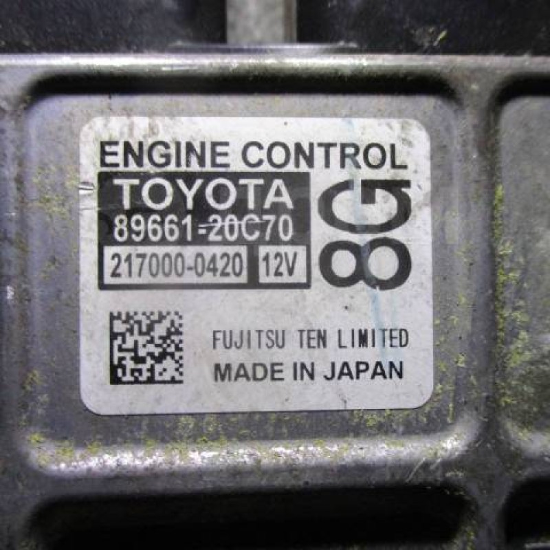 89661-20C70 Engine Control Unit 8G TOYOTAallion  Premio 2015 DBA-NZT260 8966120C70