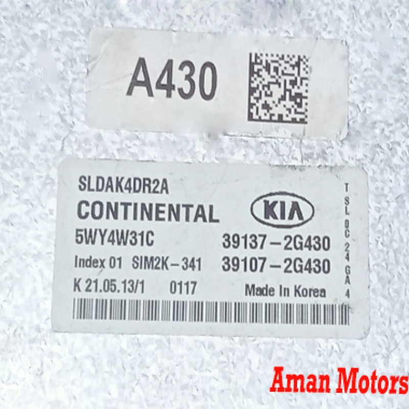 KIA SPORTAGE 2012 Ecu\ 5WY4W31C Index 01 SIM2K-341 39137-2G430 A430 Korea