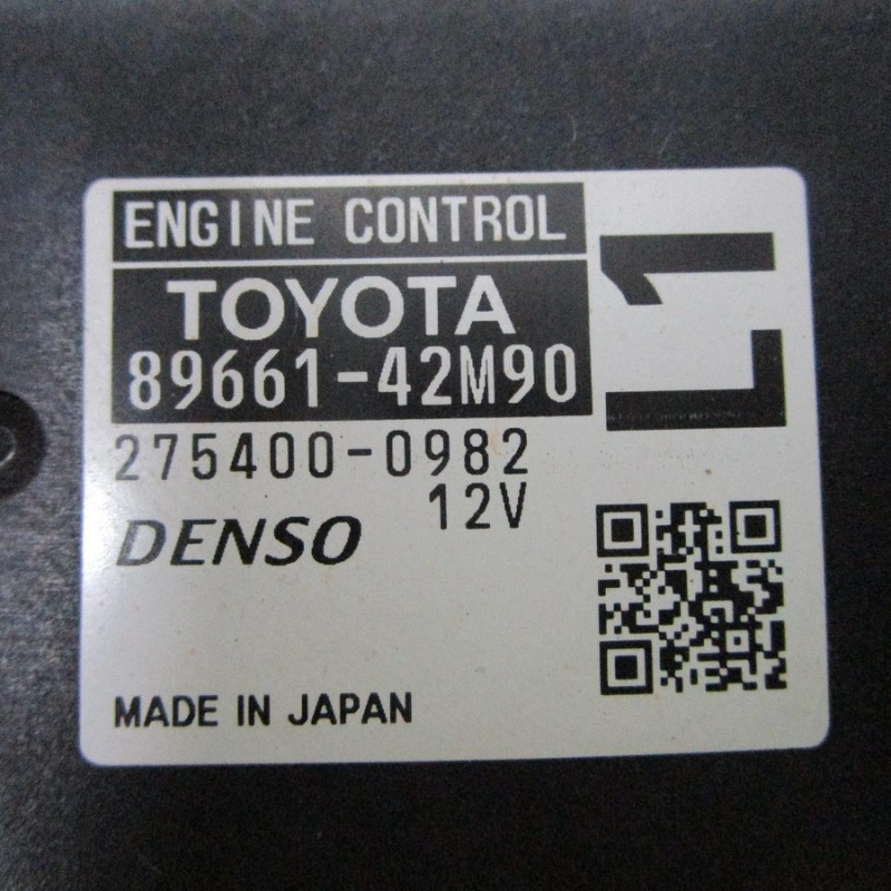 TOYOTA RAV4 ECU ENGINE ECU, 2.4, 2AZ-FE, AUTO T/M, 89661-42M90, SEC SET (ECU/IMM