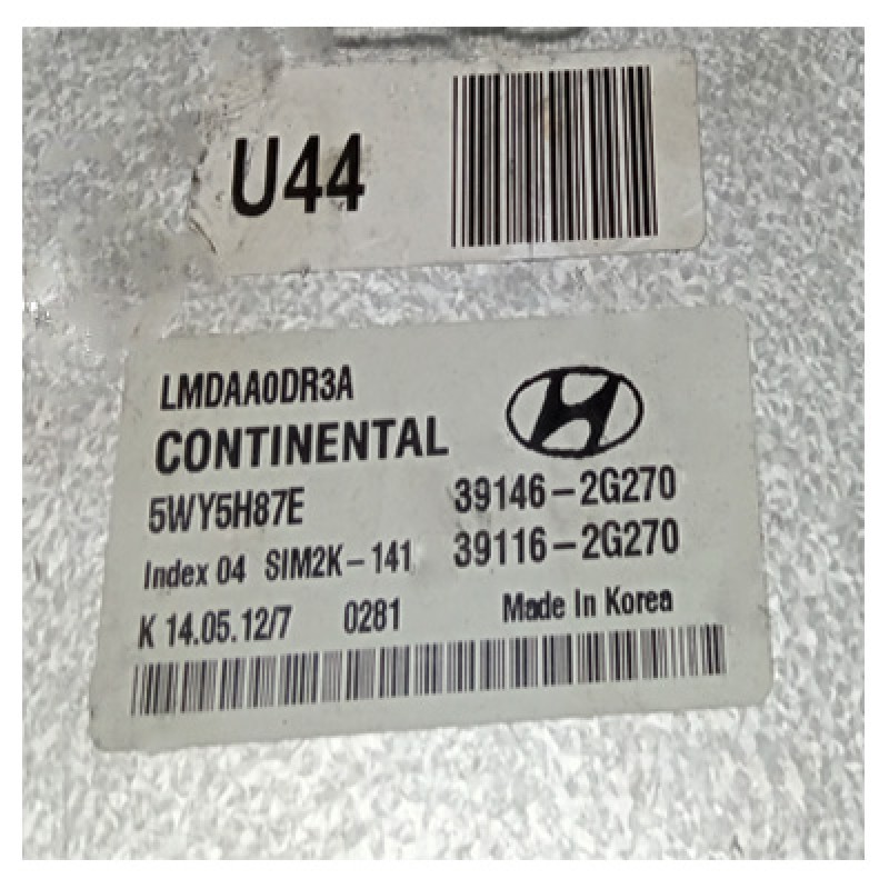 Hyundai ix35 Engine computer 39146-2G270 (39116-2G270) Index 04 SIM2K-141 U44 Korea